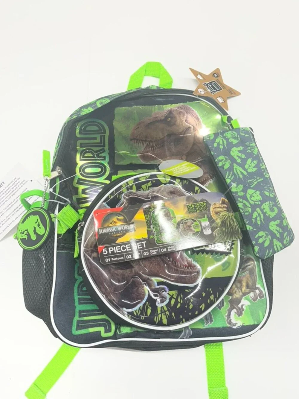 NEW Jurassic World Kids' 5-Piece Backpack Set